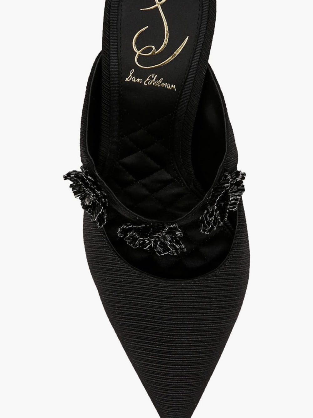 🍒2/$90🍒 SAM EDELMAN NWT Amelie Pointed-toe Mule, Beaded Floral Accent - Picture 5 of 11
